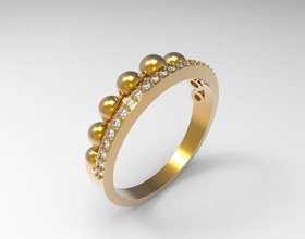ring024 ring Juwel Schmuck gold Silber 3d print model - Mito3D