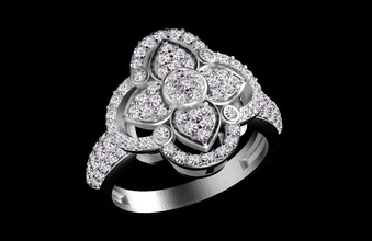 anel jóias diamantes diamante ouro de prata a mulher anéis 3d print model - Mito3D