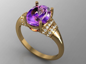 ring1 ring diamonds rubies sapphires emeralds engagement wedding jewelry gold sterling silver stl design 3d 3d print model - Mito3D