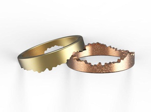 ring gold 3d print model - Mito3D