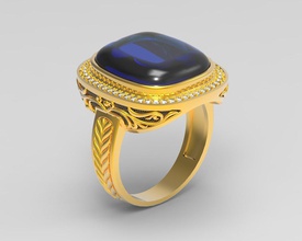 ring117 3d print model in rings 3dexport jewel ring gems jewelry jewell 3d print model - Mito3D