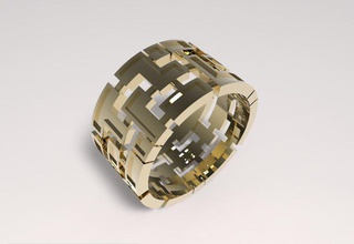 ring 3d jewelry jewellry printable model gold silver diamond gem stone jewel jeweler 3d print model - Mito3D