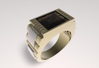 de l'anneau 3d bijoux imprimable modèle or d'argent le diamant gem pierre joyau 3d print model - Mito3D