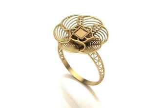 anillo 3d impresión modelo in anillos 3dexport joyas joyería oro 3d print model - Mito3D