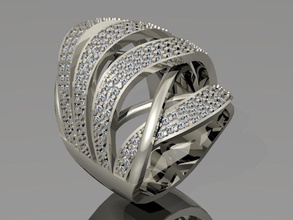ring gold Silber 3d Schmuck bedruckbar ist Modell diamond gem 3d print model - Mito3D