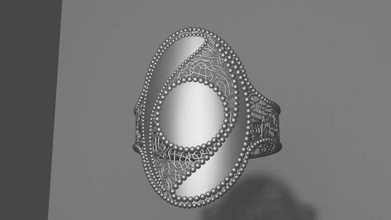 ring ring print model jewelry silver
