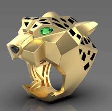 yüzük 3d yazdır model in yüzükler 3dexport küpe mücevher elmaslar elmas altın gümüş takı panter panthera aslan kaplan pantera bilezik broş kol düğmeleri kolye 3d print model - Mito3D