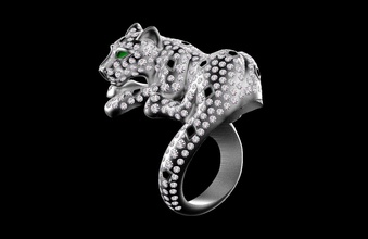 ring 3d print model in rings 3dexport earrings jewelery diamonds diamond gold silver jewelry panther panter panthera lion tiger pantera bracelet broch cufflinks brooch pendant cartie 3d print model - Mito3D