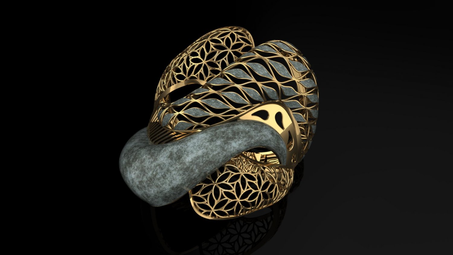 anel ouro woman ring fashion pedra jogo diamante alargamento Rino cafajeste 3D print model - Mito3D