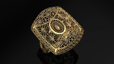 yüzük altın woman ring fashion gamstone elmas Widding rino cad 3d print model - Mito3D