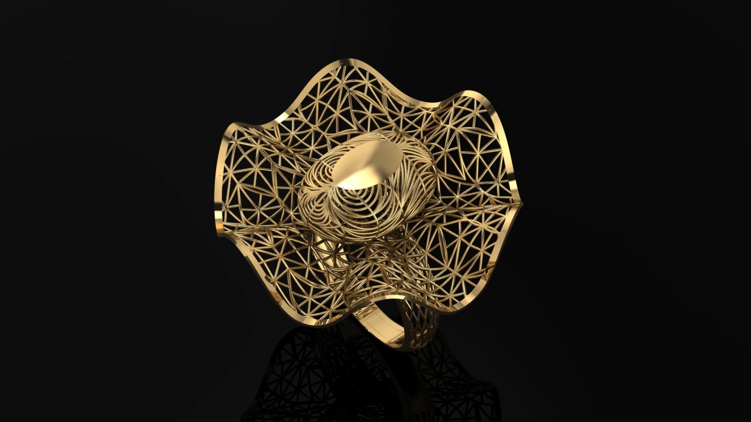 ring 3d print model in rings 3dexport gold woman-ring fashion-ring gamstone diamond widding rino cad 3D print model - Mito3D