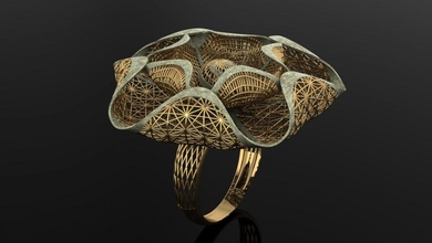 ring 3d print model in rings 3dexport gold woman-ring fashion-ring gamstone diamond widding rino cad 3d print model - Mito3D
