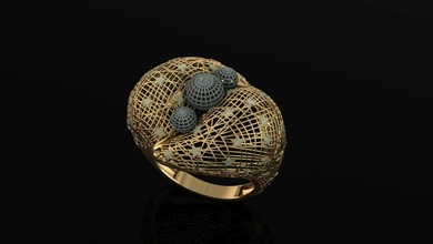 anillo 3d impresión modelo in anillos 3dexport oro woman ring fashion piedra preciosa diamante widding rino canalla 3d print model - Mito3D