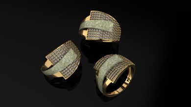 squillare 3d stampa modello in anelli 3dexport gioielleria 3dm taglia oro woman ring fashion gamstone diamante widding rino cad 3d print model - Mito3D