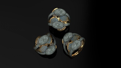 anillo 3d impresión modelo in anillos 3dexport oro 3dm talla plata joyería woman ring fashion piedra preciosa diamante widding rino canalla 3d print model - Mito3D