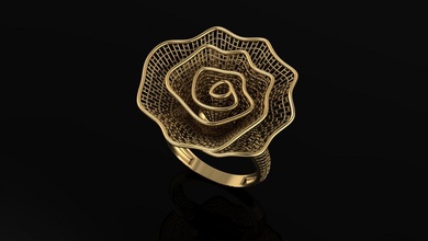 yüzük mücevher altın woman ring fashion gamstone elmas Widding rino cad 3d print model - Mito3D