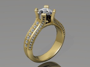 ring 3d drucken modell ringe 3dexport engagement schmuck druckbar gold silber juwel stein diamant 3d print model - Mito3D