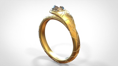 anel argolas design joias 3d print model - Mito3D