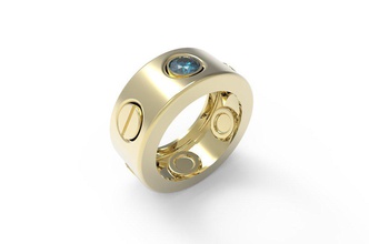 ring jewelry jewellery 3d 3dprinting milling 3d print model - Mito3D