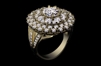 anel jóias diamantes diamante ouro de prata a mulher anéis 3d print model - Mito3D