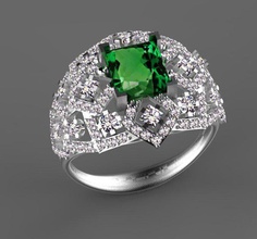 ring Schmuck Saphir Stein Citrin emerald diamond Luxus gold super Schönheit weiblich Frau Ringe 3d print model - Mito3D