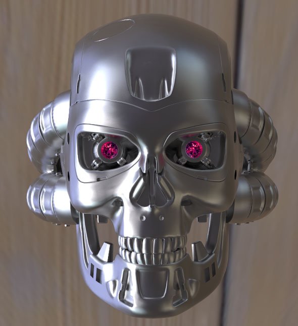 anello uomo gioielli terminator t2 sentenza arnold schwarzenegger oro argento robot cranio scheletro 3D print model - Mito3D