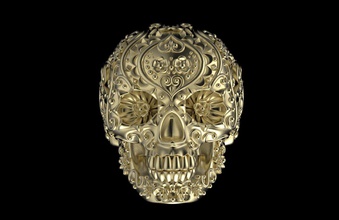anillo 3d impresión modelo in anillos 3dexport cráneo joyería joya esqueleto mandíbula platino lujo oro 3d print model - Mito3D