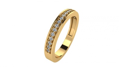 ring 001 jewel gold jewelry silver cnc platinum jewellery diamond 3dprint diamondring fashion printable engagement rings design luxury gem stone 3d print model - Mito3D