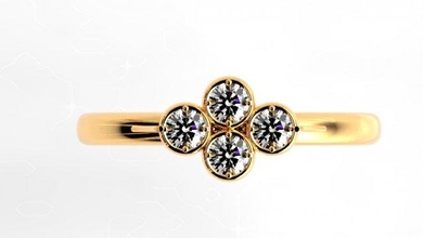 anillo 0051 anillos ring set rings forma joyería joya oro dorado goldenpendant imprimible modelo diseño 3d print model - Mito3D