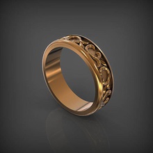 anillo 01 la joyería de boda compromiso 3d 3dmodel moda los anillos 3d print model - Mito3D