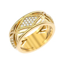 ring 019 wedding 3d design brilliant fashion gem gold jewel jewellery jewelry ladies modern round elegance woman womens engagement love 3d print model - Mito3D