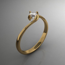anello 071 stl di stampa oro argento cnc prototipazione stampabile gioielli gemma 3d il design 3d print model - Mito3D