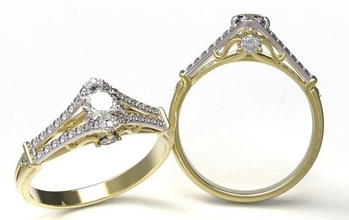 ring 101-1 3d print model in rings 3dexport engagement ruby sapphire emerald diamond jewelry design brilliant setting gem 3d print model - Mito3D