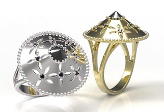 bague 103 3d impression modèle in anneaux 3dexport engagement rubis saphir émeraude diamant bijoux conception brillant réglage gemme 3d print model - Mito3D