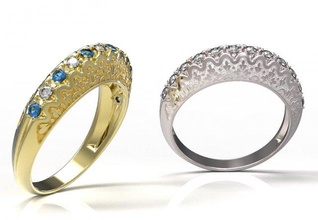 ring 106 3d print model in rings 3dexport engagement ruby sapphire emerald diamond jewelry design brilliant setting gem 3d print model - Mito3D