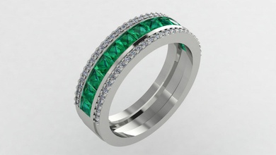 anneau 11 bijoux le diamant de la beauté joyau d'argent or l'accessoire l'anneau les anneaux mode l'habillement l'engagement gem pierre précieuse luxe imprimable platine brillant 3d print model - Mito3D