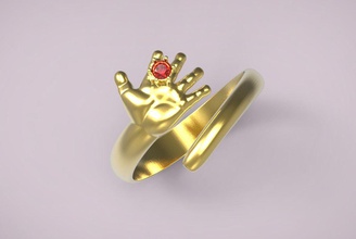 ring 12 stl 3dm print gold silver cnc prototyping printable jewellery gem obj 3d print model - Mito3D