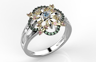 ring 141 3d print model in rings 3dexport gold jewellery diamond wedding jewelry 18k 14k 3d print model - Mito3D