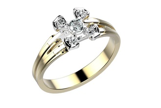 ring 143 gold Silber Diamanten 14k 18k Hochzeit 3d print model - Mito3D