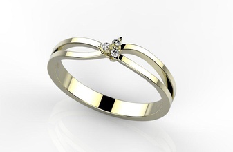 anillo de 150 los anillos el diamante oro imprimible 3d print model - Mito3D