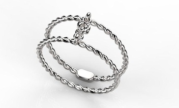 anillo de 152 oro los anillos el diamante imprimible 3d print model - Mito3D