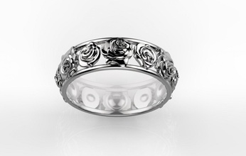 ring 155-1 gold jewellery jewelry silver diamond luxury 3d print model - Mito3D