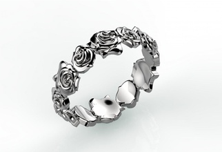 anillo 155 2 oro joyería joya plata diamond ring 3d print model - Mito3D