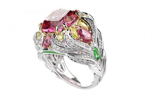 anel 162 1 argolas jóias namorados ouro coquetel diamante diamond ring exclusive 3d print model - Mito3D