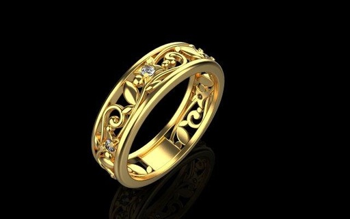 ring 1775 rings jewelry 3d cad 3dmodel bracelet earring rhino matrix zbrush keyshot magics rend rendering modeling jewellery pendant flower leaf 3d print model - Mito3D