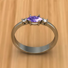 anello 17 stl 3dm di stampa oro argento cnc prototipazione stampabile gioielli gemma obj donne 3d print model - Mito3D