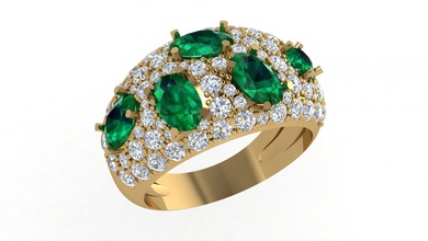 anillo 18 joyería joya diamante plata oro accesorio anillos Moda vestir compromiso piedra preciosa lujo imprimible platino brillante Boda 3d print model - Mito3D