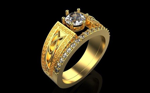 ring 1952 rings jewelry 3d cad 3dmodel bracelet earring rhino matrix zbrush keyshot magics rend rendering modeling jewellery pendant 3d print model - Mito3D