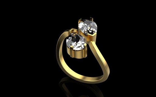 ring 1955 rings jewelry 3d cad 3dmodel bracelet earring rhino matrix zbrush keyshot magics rend rendering modeling jewellery pendant 3d print model - Mito3D