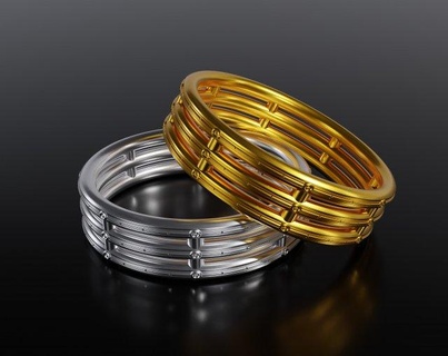 anel 1 argolas dedo pulseira moda ouro prata jóia jóias joalheria padrões mão mulher círculo metal pedra preciosa diamante acessórios 3d print model - Mito3D